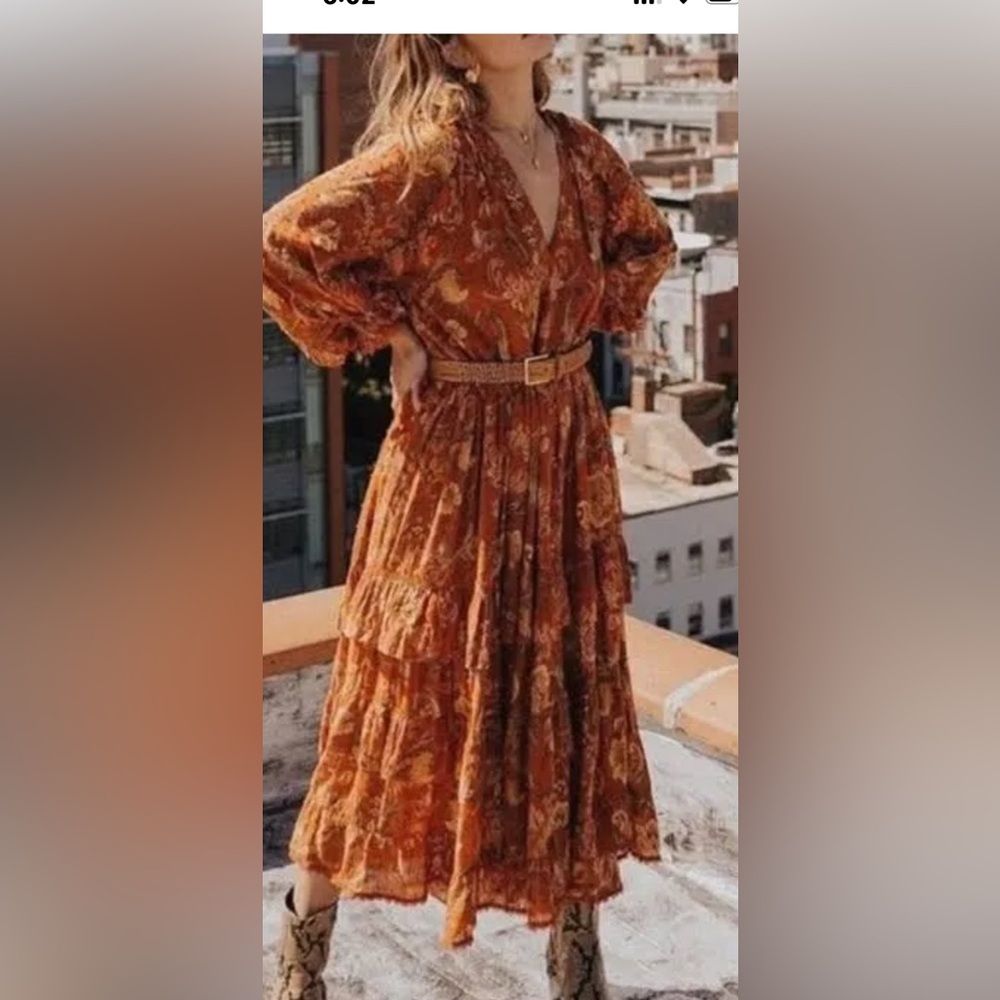 Spell & The Gypsy Collective Aurora Boho dress in burnt ember